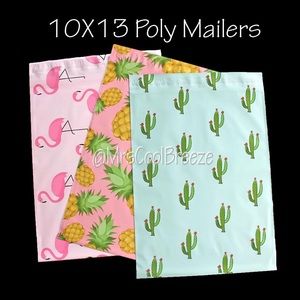 30 - 10X13 Flamingo/Pineapple/Cactus Poly Mailers